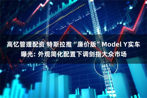 高忆管理配资 特斯拉推“廉价版”Model Y实车曝光: 外观简化配置下调剑指大众市场